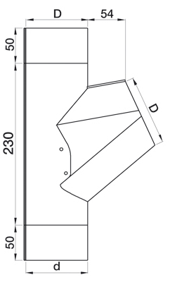 Тройник трубы Lindab GROR 150/100 045