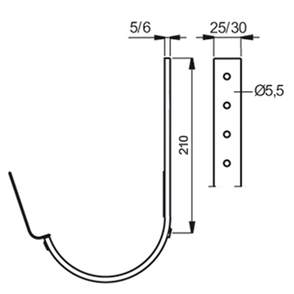 Крюк желоба K21 125/87 387