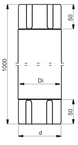 Соединительная труба Lindab MST 150/100 044