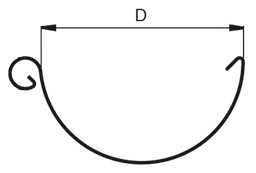 Полукруглый желоб Lindab R 125/87 044